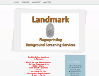 landmarkfingerprinting.com screenshot