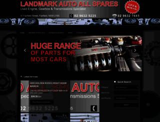 landmarkspares.com.au screenshot