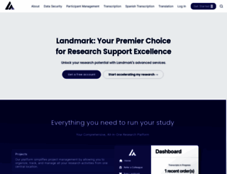 landmarktranscription.com screenshot