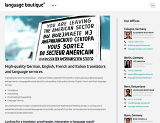 language-boutique.com screenshot