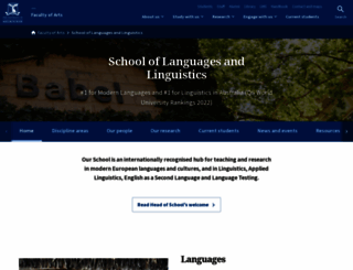 languages-linguistics.unimelb.edu.au screenshot