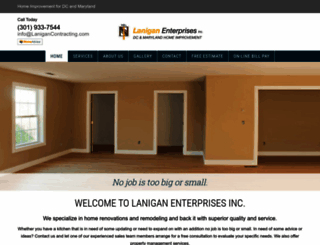 lanigancontracting.com screenshot