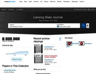 lansingstatejournal.newspapers.com screenshot