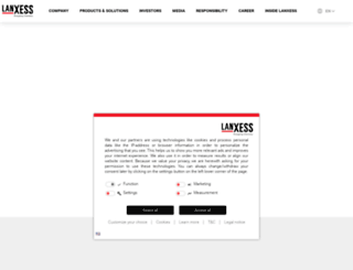 lanxess.com screenshot