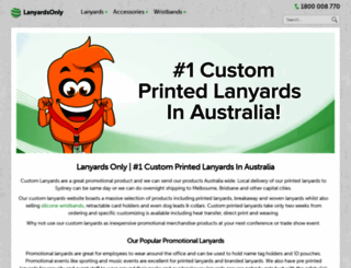 lanyardsonly.com.au screenshot