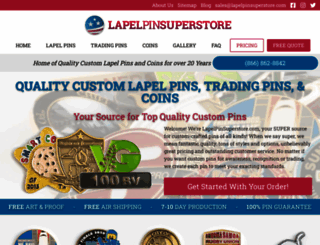 lapelpinsuperstore.com screenshot