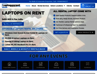 laptoponrent.co.in screenshot