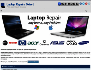 laptoprepairsoxford.co.uk screenshot