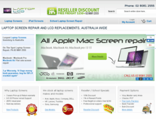 laptopscreensaustralia.com.au screenshot