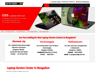 laptopservicecenterbangalore.co.in screenshot