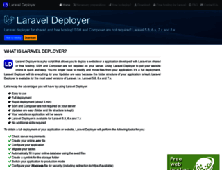 laravel-deployer.com screenshot