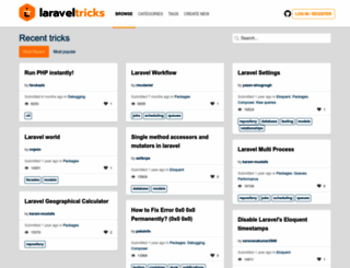 laravel-tricks.com screenshot