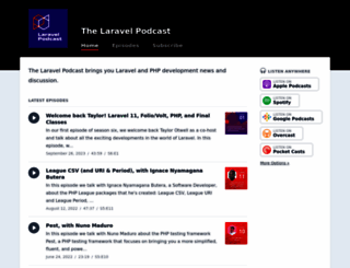 laravelpodcast.com screenshot