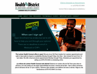 larimerhealthconnect.org screenshot