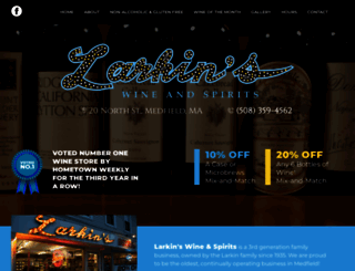 larkinsliquors.com screenshot