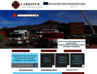 larkspurfire.org screenshot