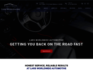 larsworldwideautomotive.com screenshot
