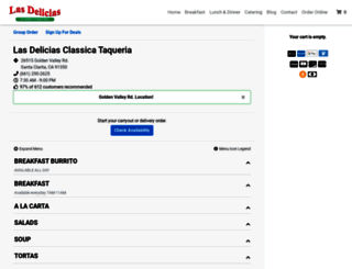 lasdeliciastaqueria.com screenshot