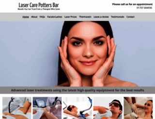 lasercarepottersbar.co.uk screenshot