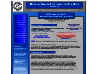 lasercertification.org screenshot