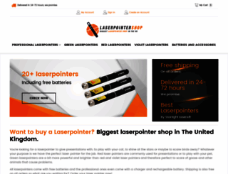 laserpointershop.co.uk screenshot