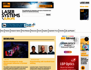 lasersystemseurope.com screenshot