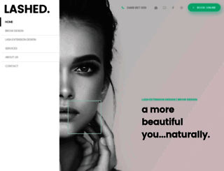 lashedeyelashextensions.com.au screenshot
