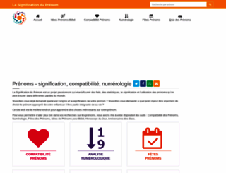 lasignificationprenom.com screenshot