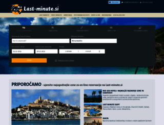 last-minute.si screenshot
