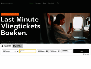 lastminutevliegtickets.nl screenshot