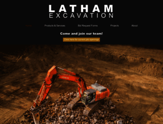 lathamexcavation.com screenshot