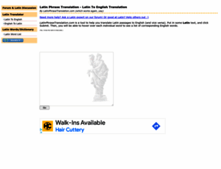 latinphrasetranslation.com screenshot