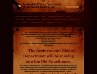 lauderdalecountymsarchives.org screenshot