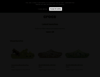 launches.crocs.com screenshot