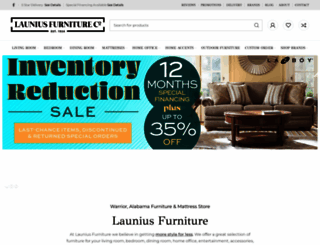 launiusfurniturecompany.com screenshot