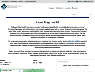 laurelridgelandfill.com screenshot