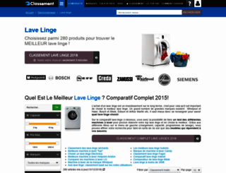 lave-linge.classement.com screenshot