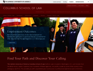 law.cua.edu screenshot