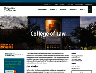 law.laverne.edu screenshot