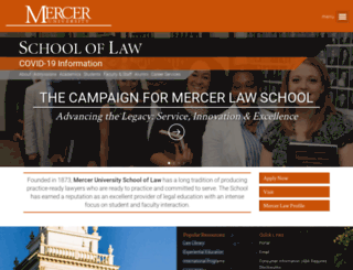 law.mercer.edu screenshot