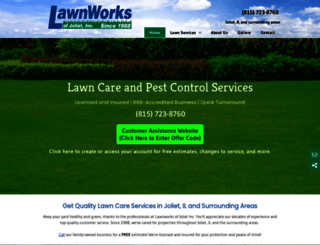 lawnworksjoliet.com screenshot