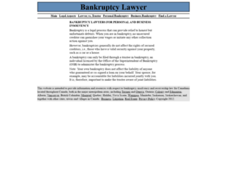 lawyerbankruptcy.ca screenshot