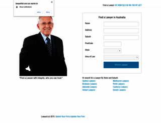 lawyerlist.com.au screenshot