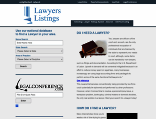 lawyerslistings.com screenshot