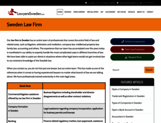 lawyerssweden.com screenshot