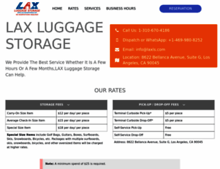 laxluggagestorage.com screenshot