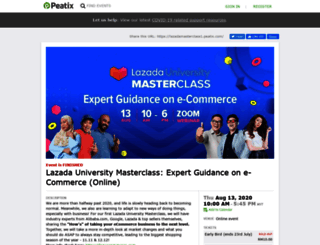 lazadamasterclass1.peatix.com screenshot