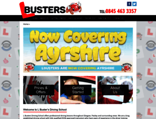 lbustersdrivingschool.com screenshot