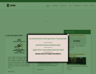 lcwu.edu.pk screenshot