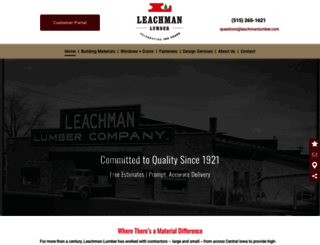 leachmanlumber.com screenshot